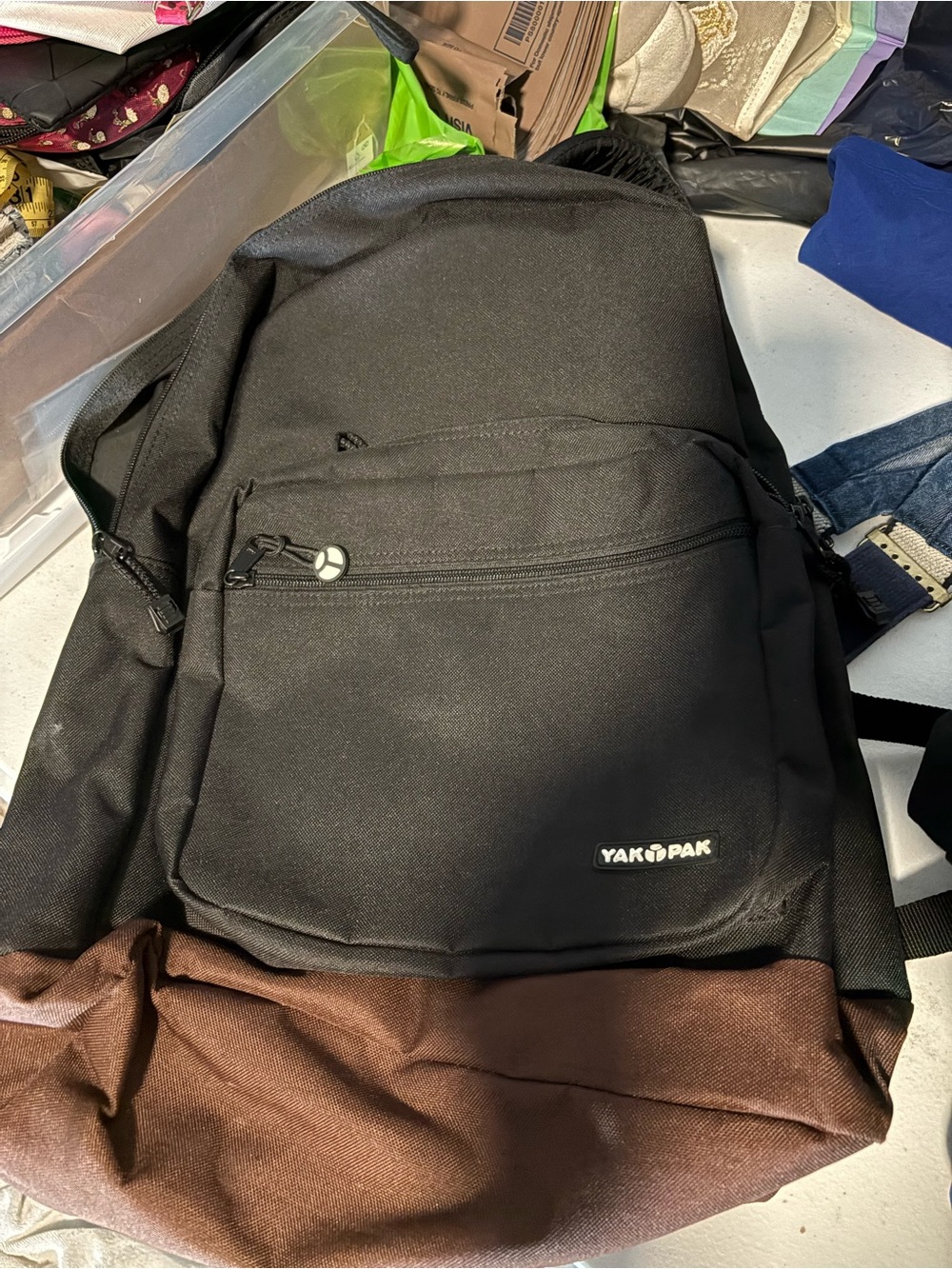 Yak Pak Black and Brown Two-Tone Backpack